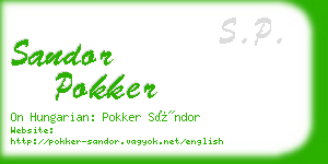 sandor pokker business card